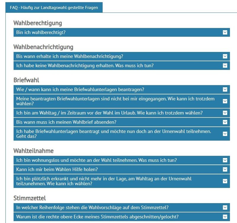 Informationen zur Landtagswahl