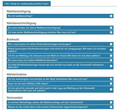 FAQ zur Landtagswahl